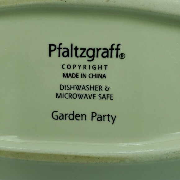 Pfaltzgraff Garden Party Spoon Rest Purple Floral Spoon Holder Violet Spoon Rest - Picture 5 of 5